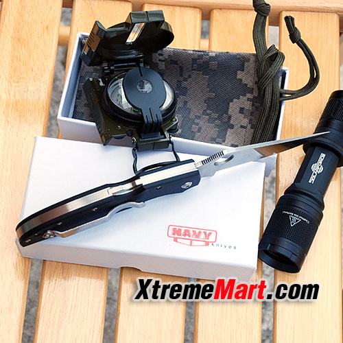 มีดพับ NAVY Backlock Stainless Steel 440C Folding Knife K-631