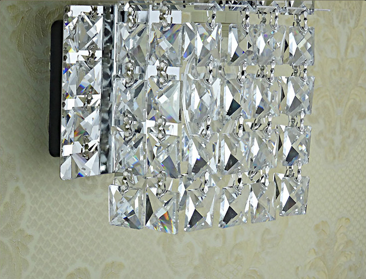 โคมไฟติดผนัง สีเงิน คริสตัล [XD0065]