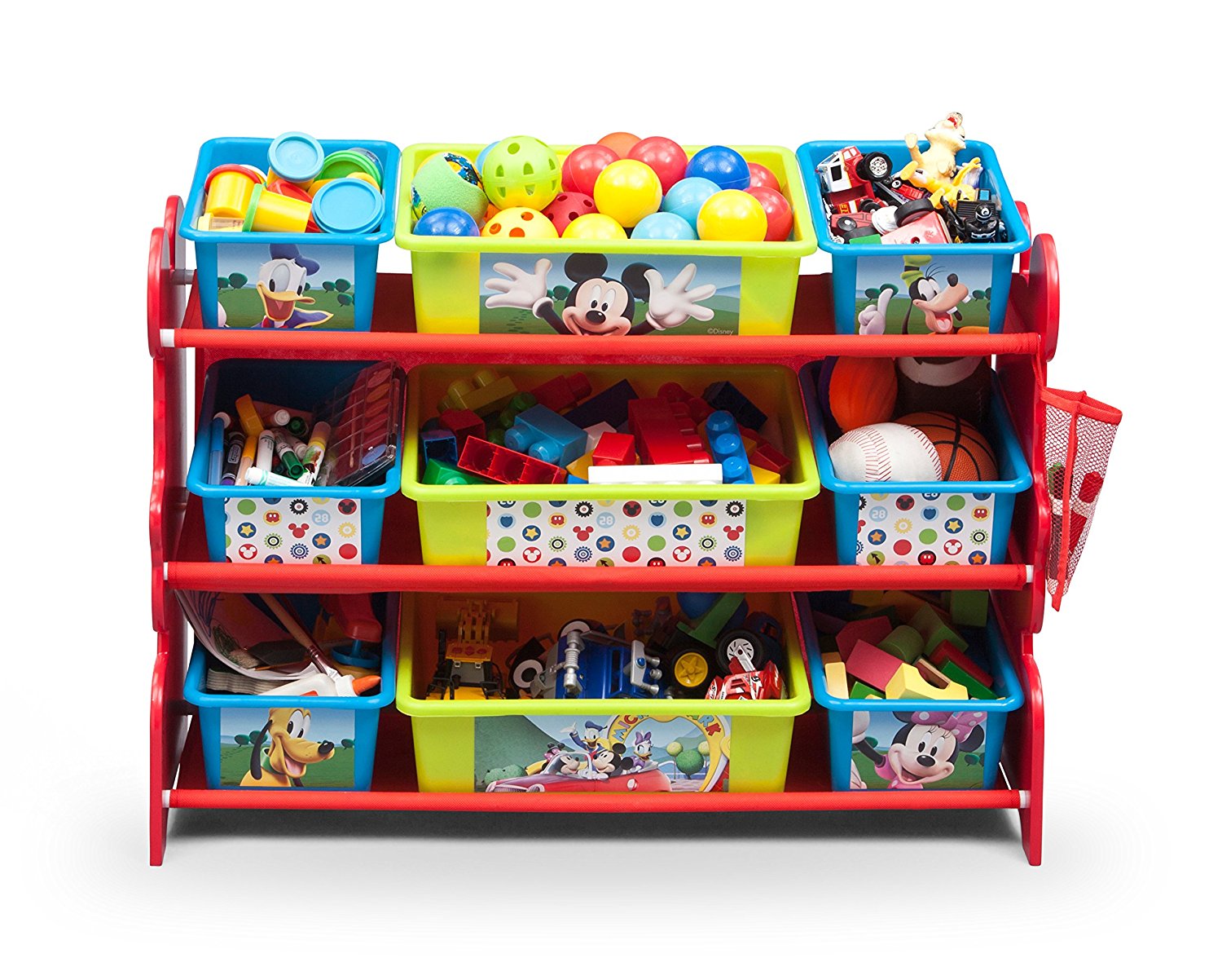 ชั้นเก็บของไม้พร้อมกระบะพลาสติก Delta Children Plastic 9 Bin Organizer (Disney Mickey Mouse)
