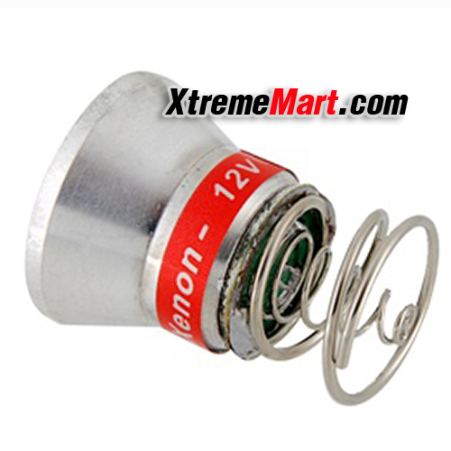 หลอดไฟฉาย Xenon Flashlights 12V 180LM Xenon Lamp Repair and Replacement Aluminum Reflector