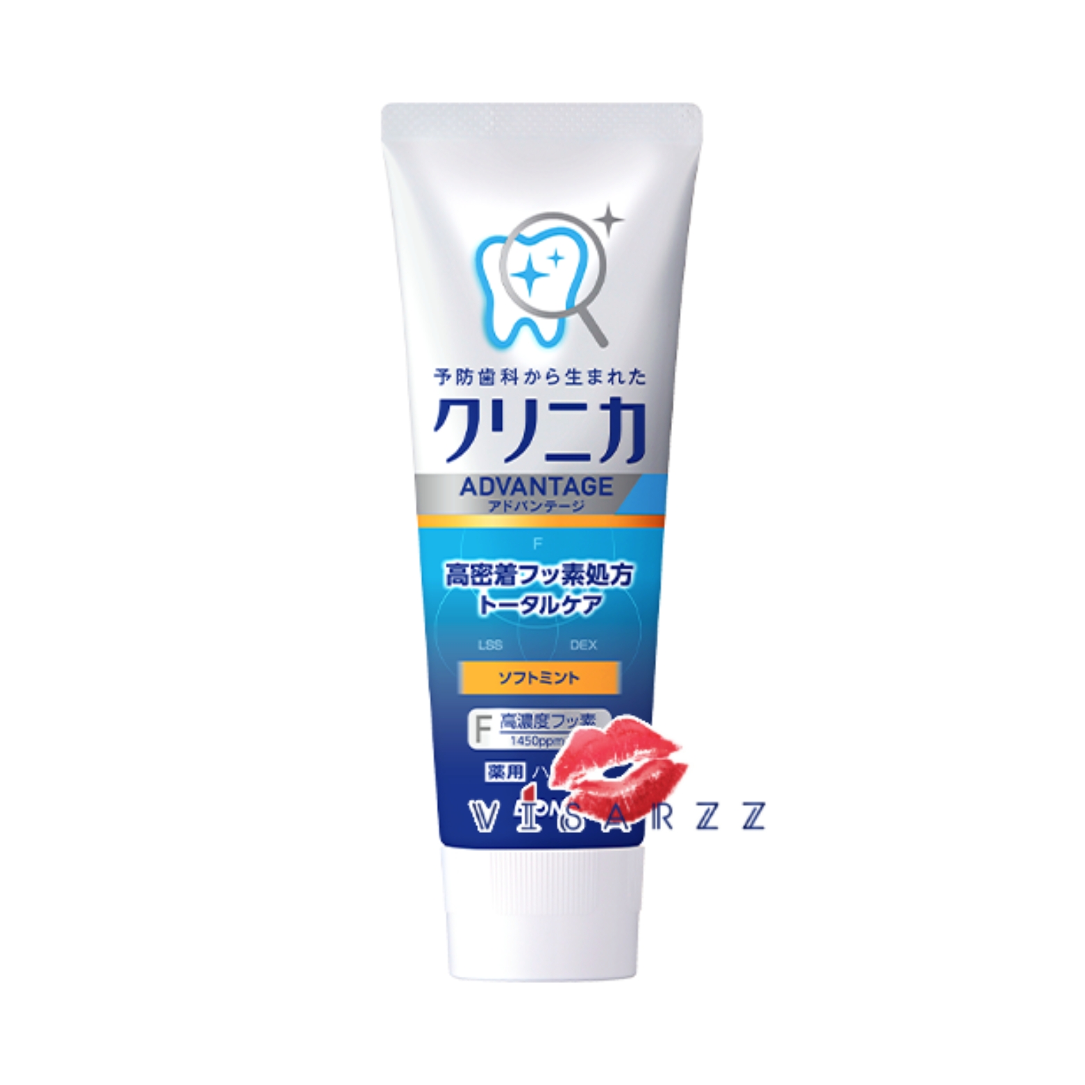 (หลอดฟ้าแถบส้ม Soft Mint) Lion Clinica Floride Advantage Toothpaste 130g ยาสีฟันฟลูออไรด์ สูตร Advantage เพิ่มฟลูออไรด์เข้มข้น จากญี่ปุ่น ช่วยให้ฟันขาว