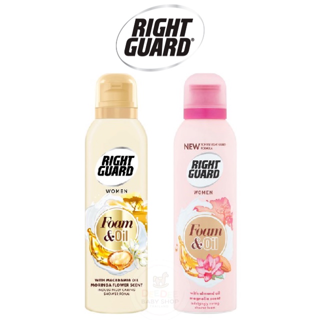 โฟมอาบน้ำบำรุงผิวสำหรับผู้หญิง Right Guard Women Foam & Oil Indulgingly Caring Shower Foam