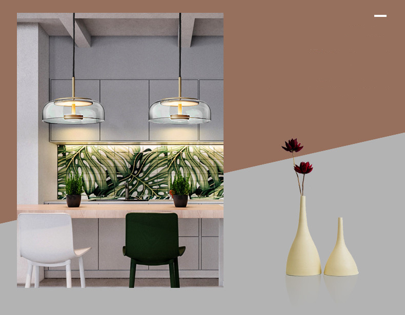 โคมไฟแขวนเพดาน Modern Luxury Nordic glass 23x15cm [DD-041]