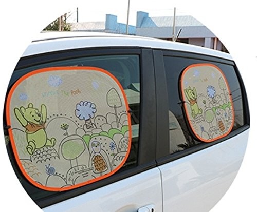 ม่านบังแดดลายตัวการ์ตูนสุดน่ารัก NAPOLEX Disney Winnie the Pooh Folding Window Sunshades (Pack of 2)