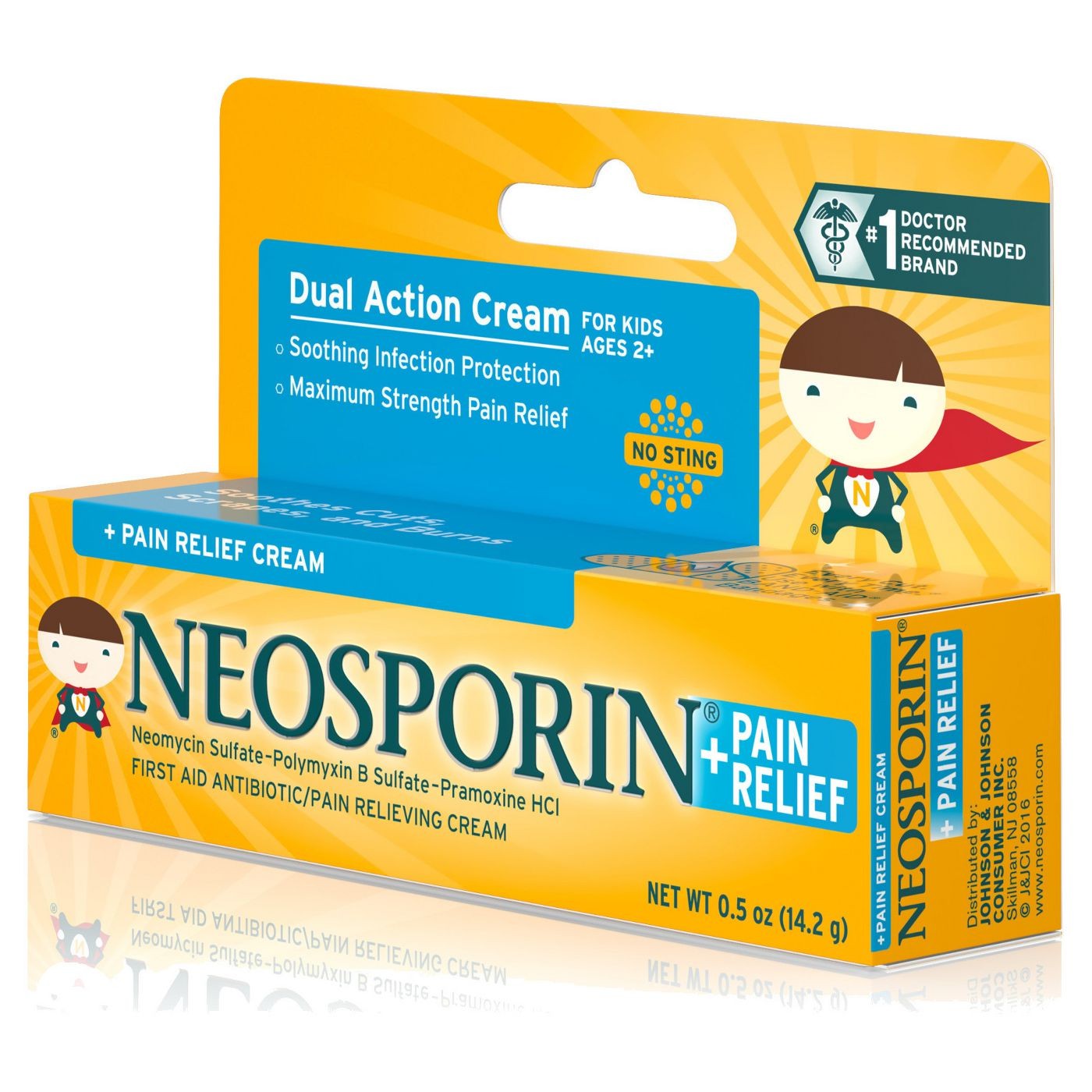 ครีมรักษาบาดแผลสำหรับเด็ก Johnson & Johnson NEOSPORIN + Pain Relief Cream for Kids