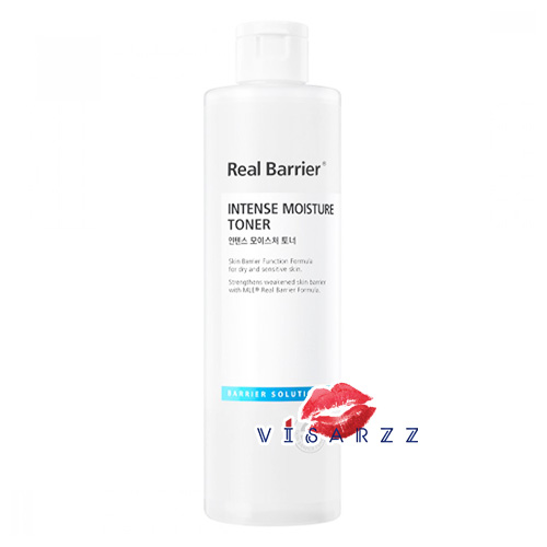 Real Barrier Intense Moisture Toner 300mL โทนเนอร์ช่วยเพิ่มความชุ่มชื้นให้ผิวหน้า สำหรับผิวบอบบางและแพ้ง่าย ช่วยขจัดผิวที่เสื่อมโทรมออกจากผิวหน้าอย่างอ่อนโยน