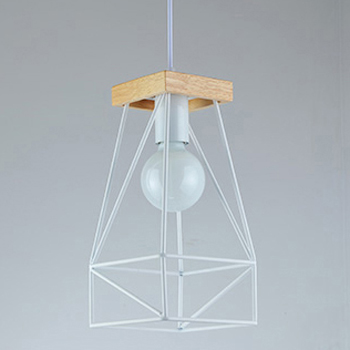 เฟลิก (Felix) โคมไฟเส้นลวดดัด หัวไม้ แขวนเพดาน โคมไฟขนาดเล็ก