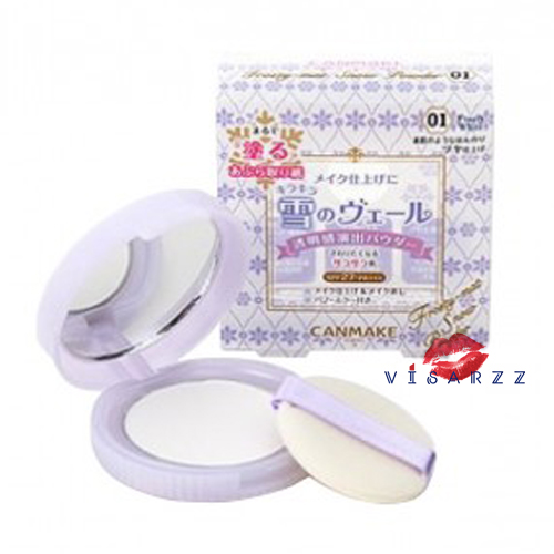 (#01 Frosty White) Canmake Frosty-Mat Snow Powder SPF27 PA++ เนื้อแป้งโปร่งแสงมีส่วนผสมจากเซลล์ไข่มุก แป้งที่เป็นเสมือนกระดาษซับมัน แป้งเนื้อโปร่งแสง เนียนละเอียดอย่างน่าอัศจรรย์ ไม่ต้องพกกระดาษซับมันอีกต่อไป ปกป้องแสงแดดได้ทั้งผิวหน้าและผิวกาย