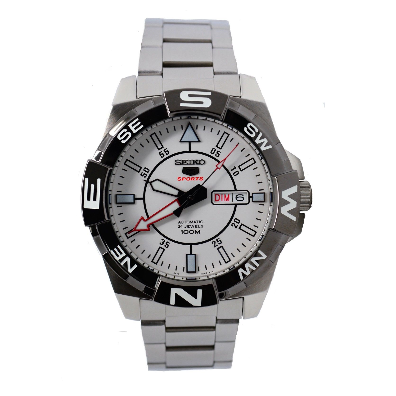Seiko5 Automatic White Dial Satinless Steel Strap SRPA63K1