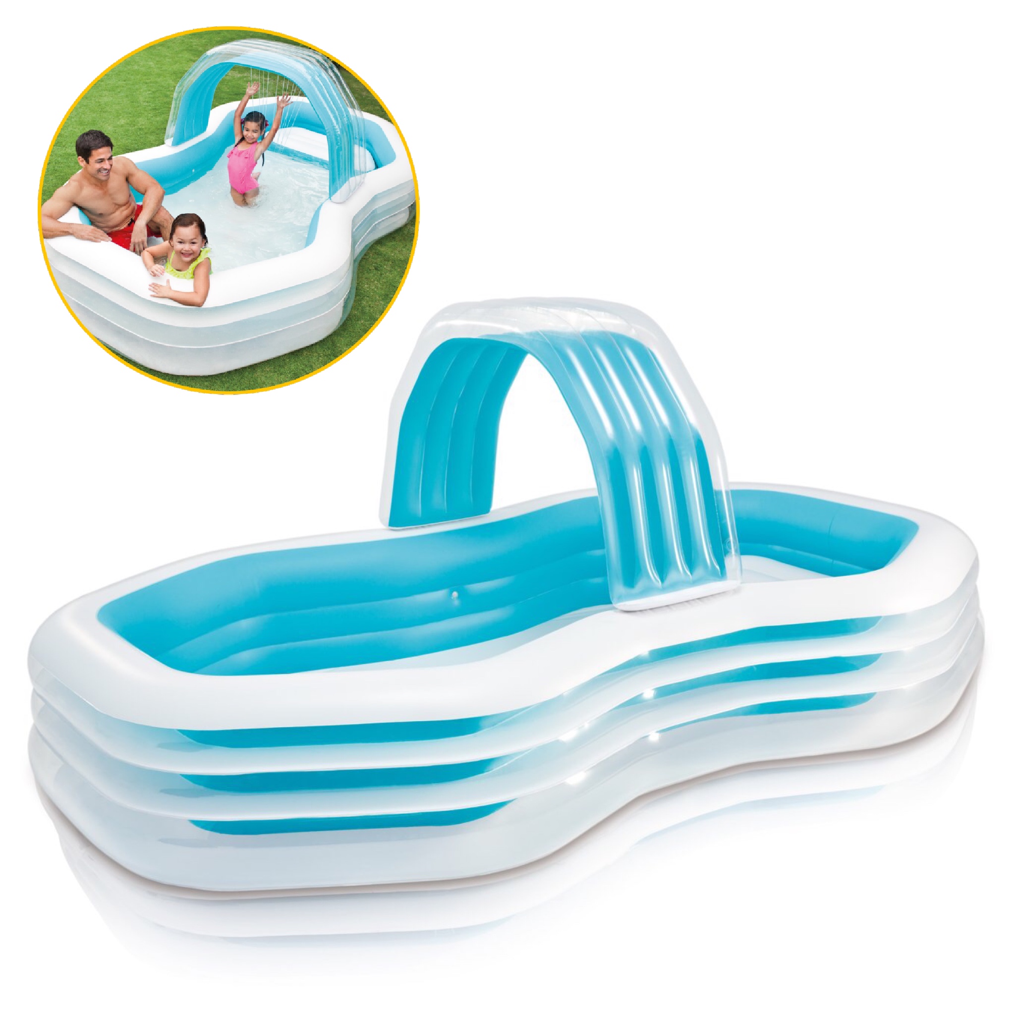 สระน้ำเป่าลมขนาดใหญ่ Intex Swim Center Family Cabana Pool