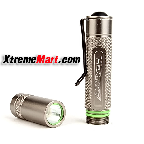 ไฟฉาย AKORAY K-102 Mini Cree XR-E Q5 150LM 3-Mode White Light Flashlight - Silver (1 x AAA)