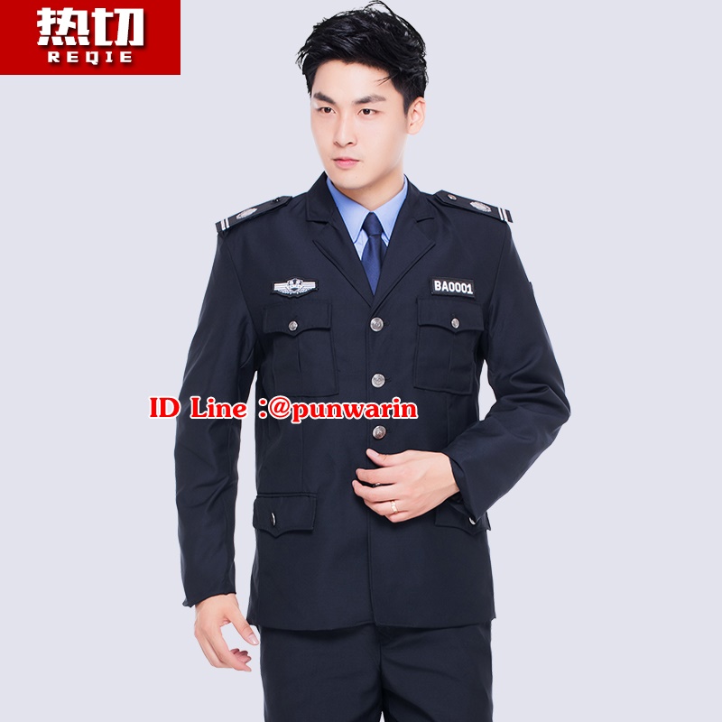 ชุดพนักงานรักษาความปลอดภัย รปภ ผู้ควบคุมรปภ L6308002 ดำ กรมท่า S-4XL