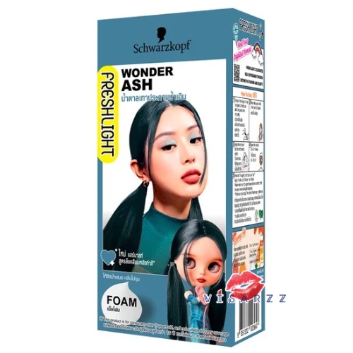 ( Wonder ASH ) Schwarzkopf Freshlight Form Color สีน้ำตาลประกายน้ำเงิน สวารอฟสกี้ ยาย้อมสีผม ยาเปลี่ยนสีผม สีน้ำตาลประกายน้ำเงิน