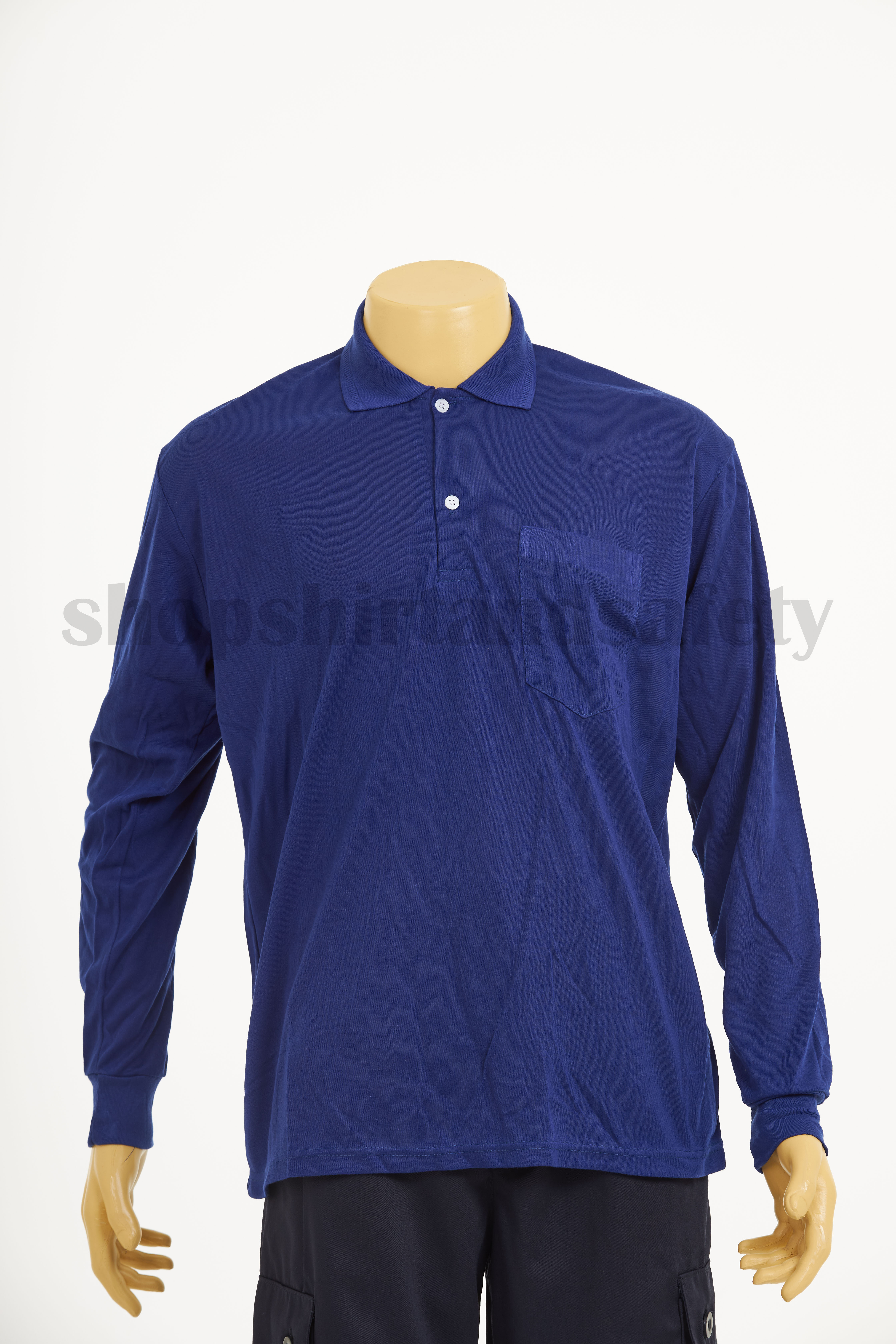 เสื้อยืดคนงานคอปกแขนยาวพร้อมสกรีน(ค่าสกรีนต่างหาก)