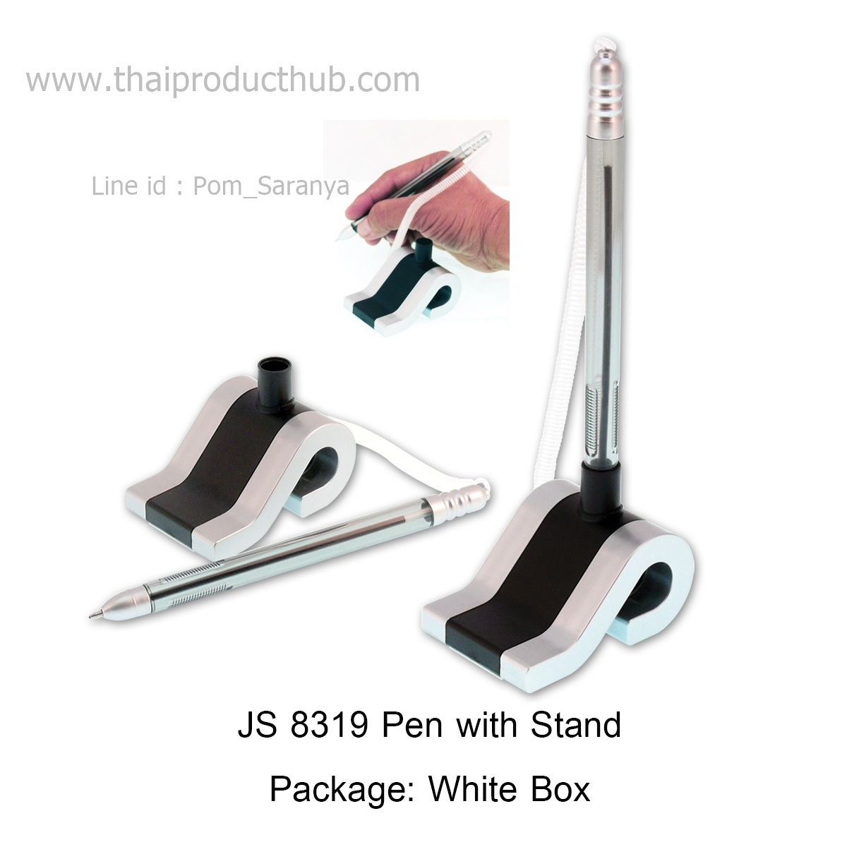 ปากกาตั้งโต๊ะมีสายคล้อง Pen with Stand-0161