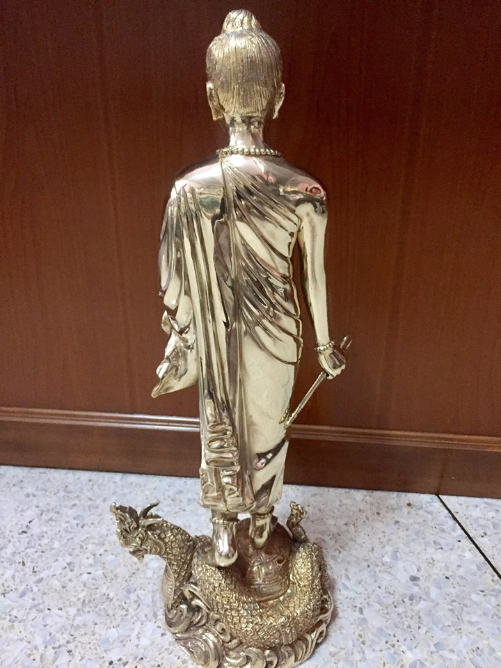 รูปหล่อ ท้าวมหาพรหมชินนะบัญจะระ เนื้อโลหะทองเหลืองขัดเงา สูง25นิ้ว (พระใหม่หล่อใหม่ ขายปลีก ขายส่ง)