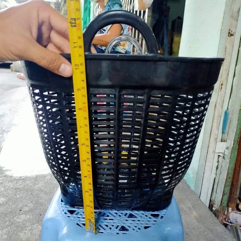 P08030 เข่งพลาสติก (36*36*25 cm) เบอร์ 6 สีดำ สุดคุ้ม ราคาส่งต่อ 15 โหล: 180 ใบ:เฉลี่ย 240 บต่อโหล