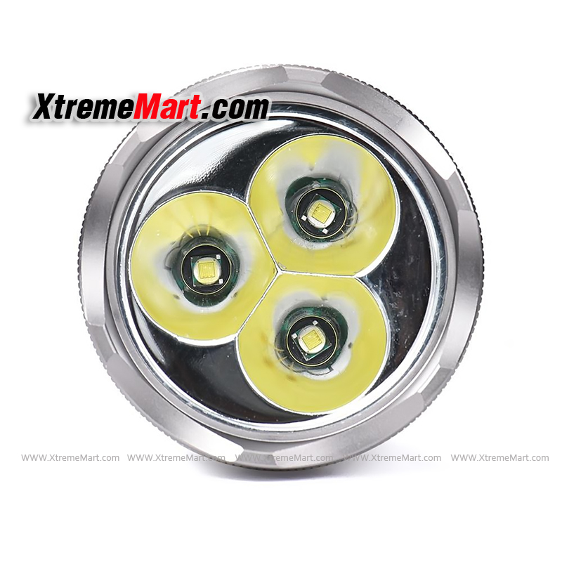SupwildFire หลอด XM-L T6 x 3หลอด LED 5-Mode 8000Lm ใส่แบต 18650 หรือ 26650 (ราคาเฉพาะไฟฉาย)