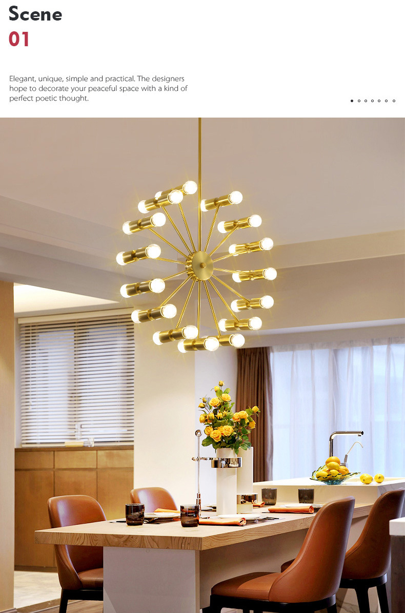 โคมไฟแขวนเพดานเหล็กสไตล์ Modern simplicity ทรงวงล้อชิงช้าสวรรค์ [MS8022]