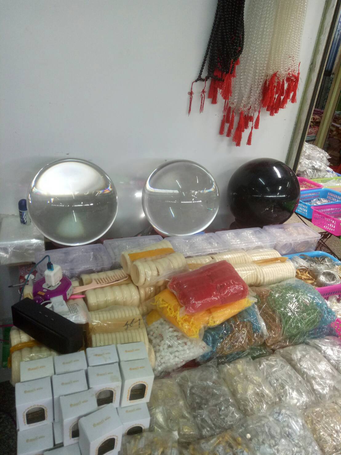 ลูกแก้ว ขนาดใหญ่ 41ซม. (16นิ้ว) พร้อมฐานวาง