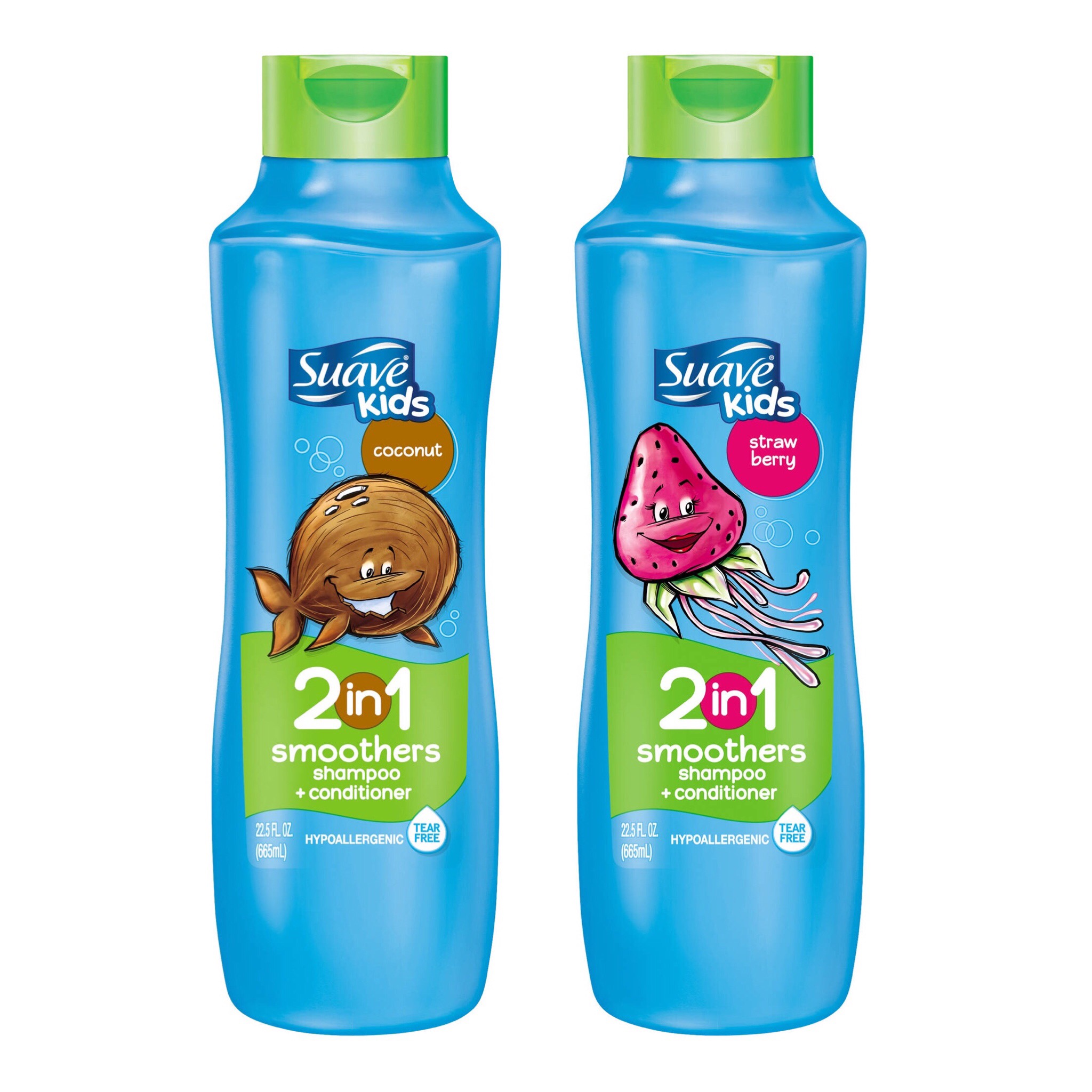แชมพูผสมครีมนวดผมสำหรับเด็ก Suave Kids 2-in-1 Smoothers Shampoo + Conditioner (Strawberry)