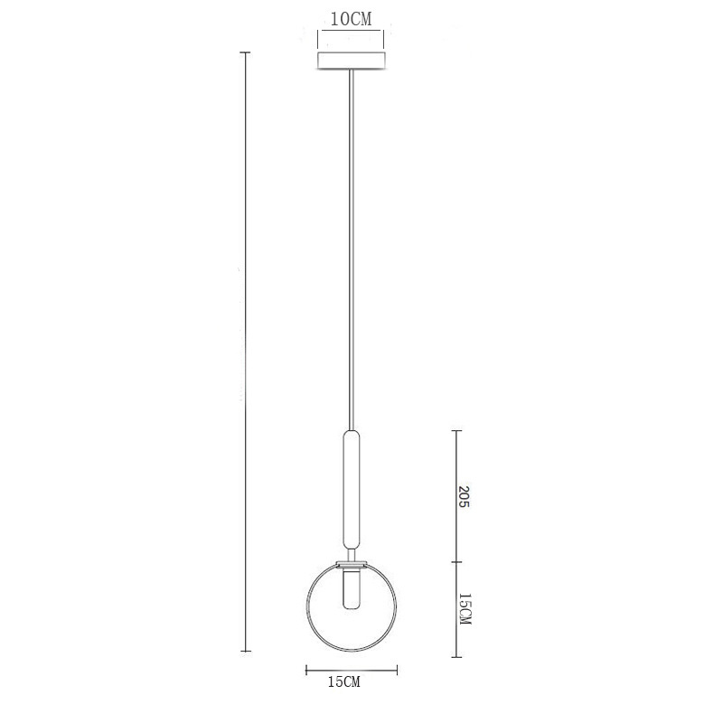 โคมไฟแขวนเพดาน Nordic Glass แก้วทรงกลมสีขาวขุ่น 15cm ก้านแบบยาว [OSL-32]