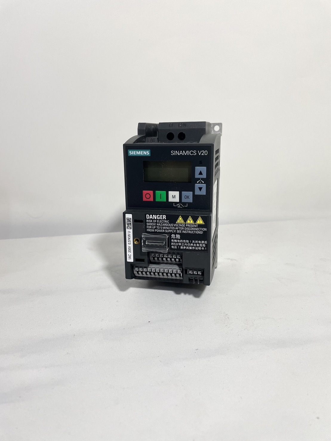 SIEMENS SINAMICS V20 MODEL:6SL3210-5BB13-7UV1 0.37KW 1AC 230V