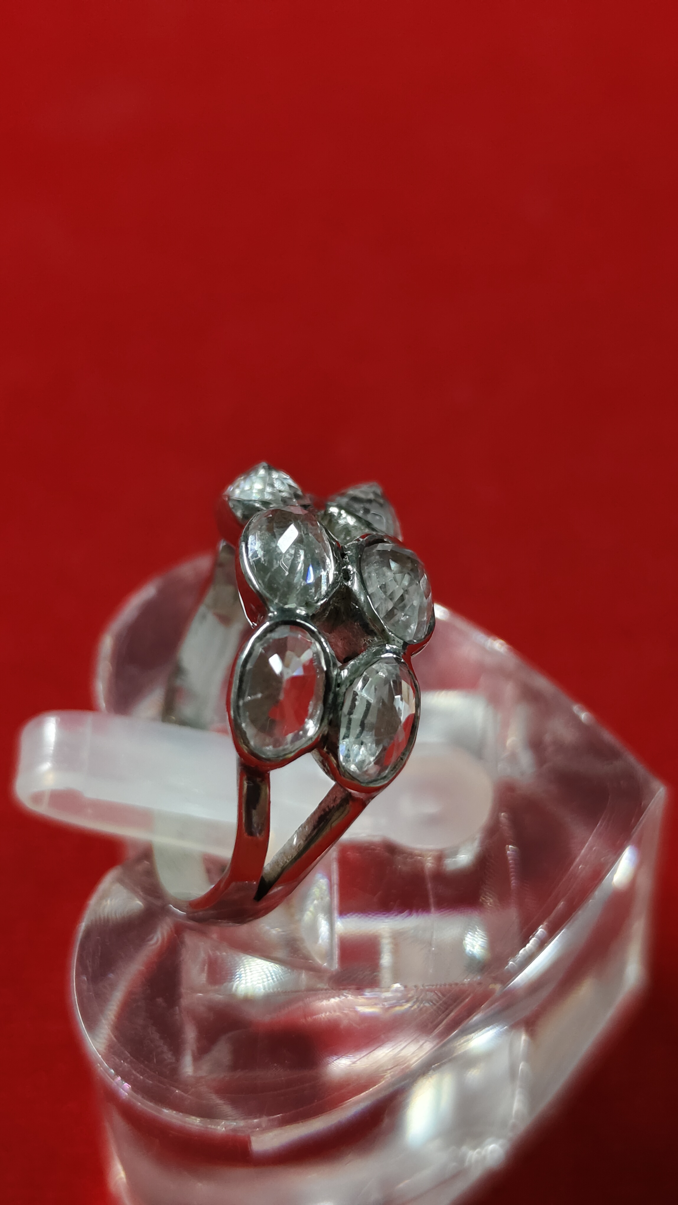 #แหวนเพทายขาว รหัสR-0054