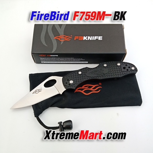 มีดพับ Ganzo Firebird F759M ด้ามสีดำ BK 440C Blade Black Fiber Glass Handle (ด้ามสีดำ)