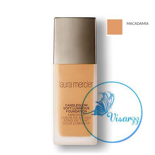 (ราคาพิเศษ # Macadamia) Laura Mercier Candleglow Soft Luminous Foundation 30mL # Macadamia ให้ผิวสวยเปล่งประกายนวลเนียน ดังต้องแสงเทียนด้วย radiant-pearl mica