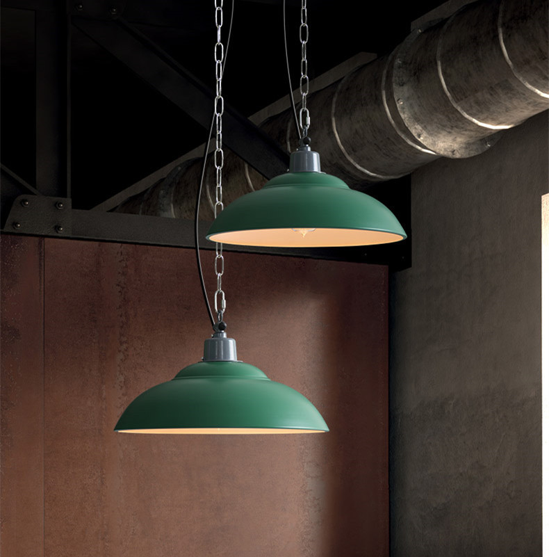 โคมไฟห้อยเพดาน Army Green 38x22cm [GR3822]