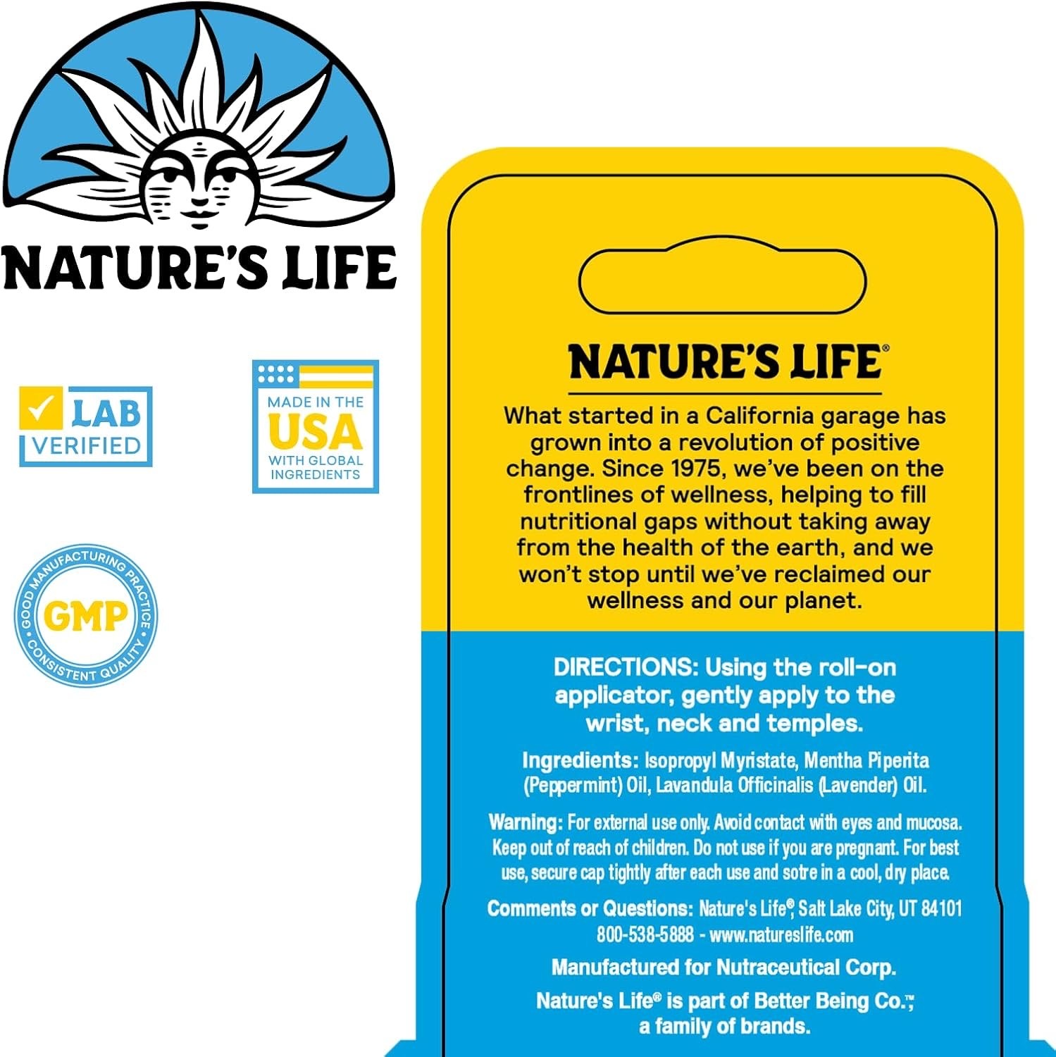 โรลออนบรรเทาอาการปวดศีรษะ Nature's Life THE SUN MigraSoothe Roll-On