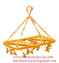 P00288 พวงตากผ้าเหลี่ยมพับได้ 20 ตัว (ราคาส่งต่อ 1 โหล: 12 ชุด)