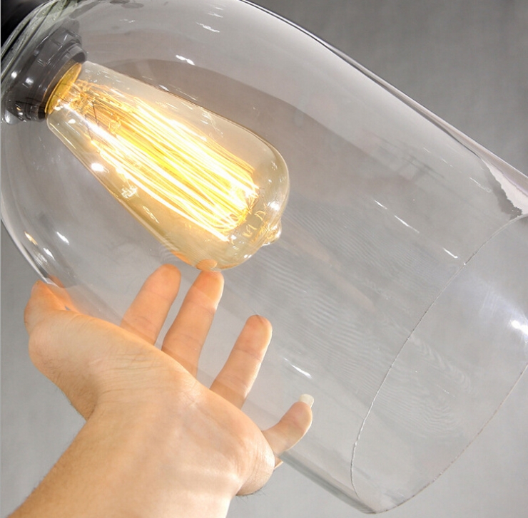 โคมไฟห้อยเพดานแก้ว Retro 15x23cm [SD6201]