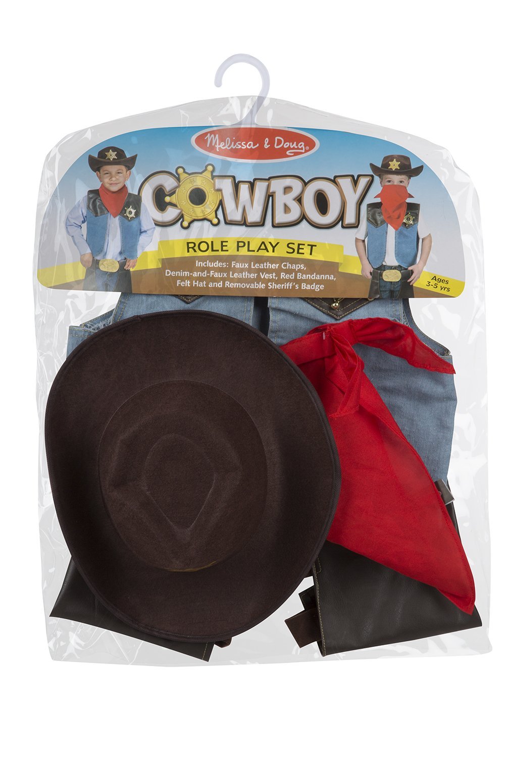 ชุดแฟนซีคอสตูมพร้อมอุปกรณ์สุดน่ารัก Melissa & Doug Cowboy Role Play Costume Set