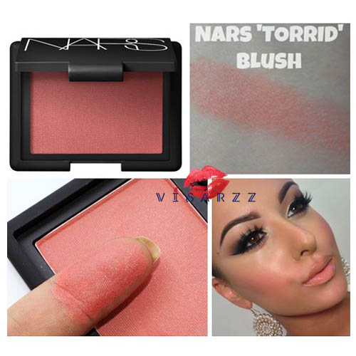 (Mfg. 11/13) Nars Blush Cheek Color # Torrid 4.8 g บลัชออนสีขายดี Torrid สีคอรัลอมส้มผสมประกายชิมเมอร์ละเอียดสีทอง
