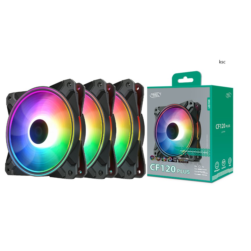 FAN CASE DeepCool CF120 PLUS 3 in 1 ARGB with Controller 1800 RPM รับประกันศูนย์1ปี #พัดลมเคส