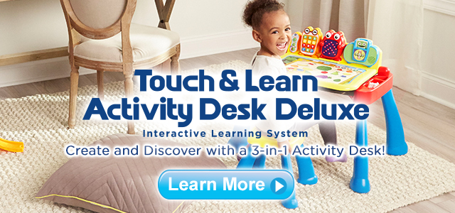 โต๊ะกิจกรรมเสริมพัฒนาการเอนกประสงค์ VTech 3-in-1 Touch and Learn Activity Desk Deluxe