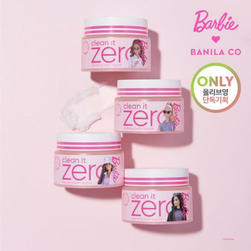 (ไซส์ใหญ่ 125mL + แถมผ้าคาดผม Barbie) Banila Clean It Zero Cleansing Balm คลีนซิ่งบาล์มเนื้อเชอร์เบทสุดฮิตที่แทยอนเป็นพรีเซนเตอร์ เคลมว่าขายดีทุกๆ 3.1 วินาทีทั่วโลก