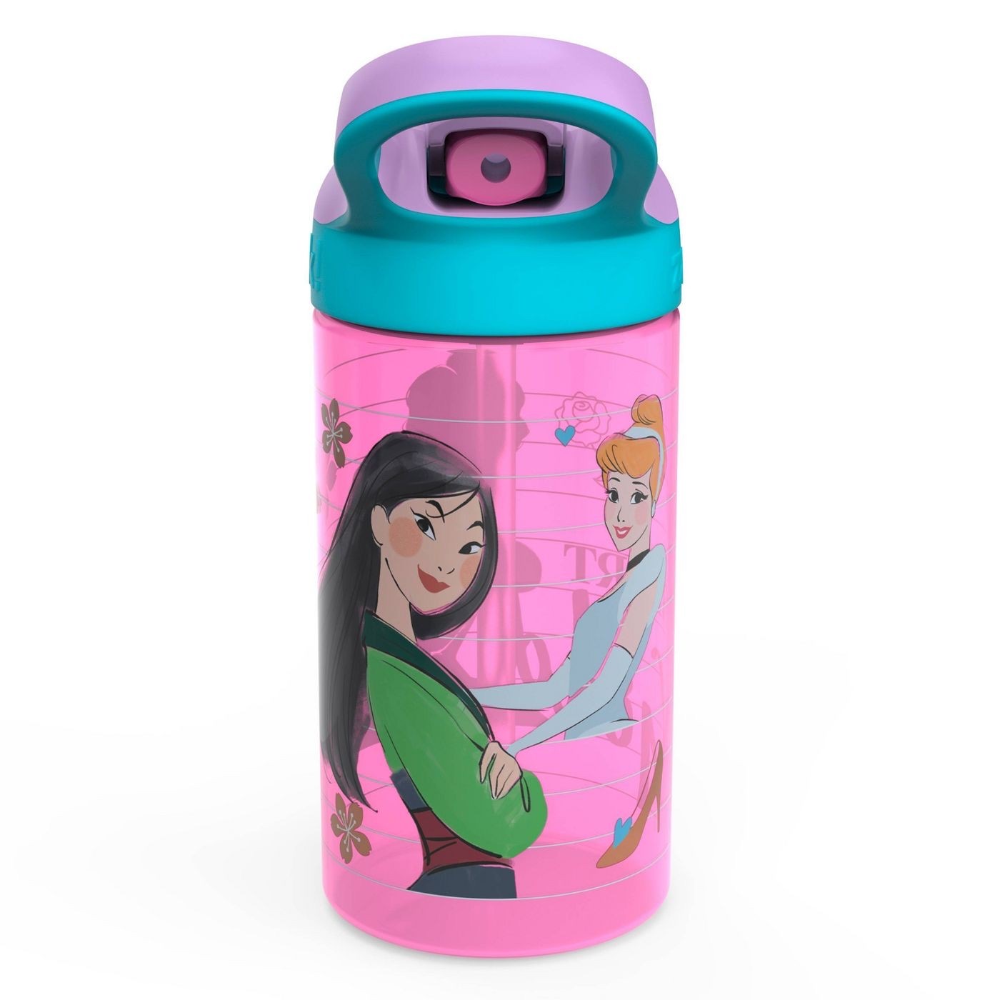 กระติกน้ำพร้อมหลอดดื่มสำหรับเด็ก Zak! Disney Princess 16 Oz. Water Bottle (2-Pack)