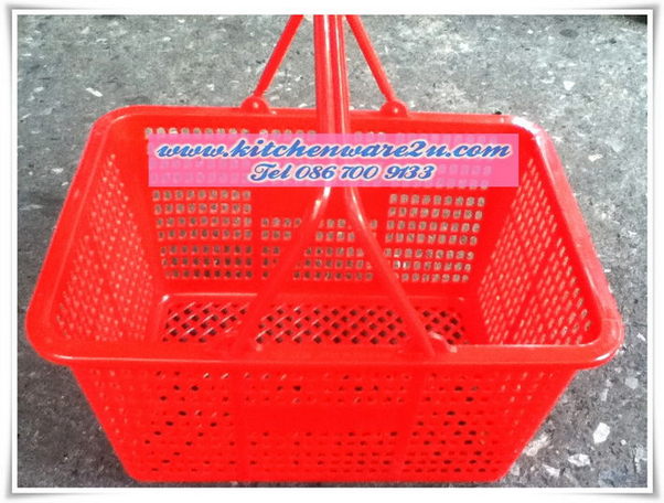 P04420 ตะกร้าหูหิ้ว ช๊อปปิ้ง มาตรฐาน (29 x 41 x 23 cm.) เกรดเอ No.2536 ราคาส่งต่อ 12 ใบ :เฉลี่ย 65 บต่อใบ