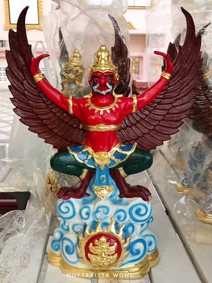 รูปหล่อ พญาครุฑ เนื้อโลหะ ทำสี ปิดทอง (ขายปลีก ขายส่ง)