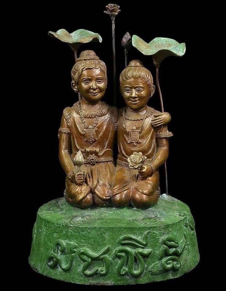 รูปหล่อ กัณหา-ชาลี (ขนาดบูชา 5 นิ้ว) หลวงพ่อเล็ก วัดท่าขนุน ปลุกเสก (ออกวัดสี่แยกเจริญพร)