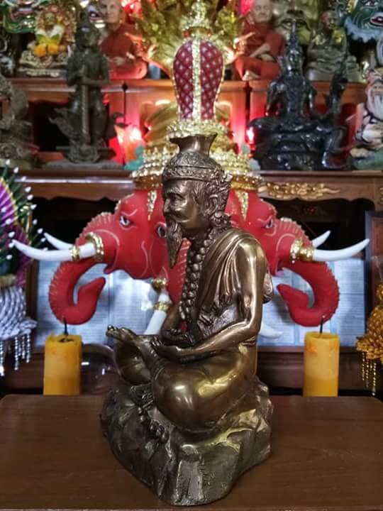 รูปหล่อ พ่อปู่ฤาษีนารอด เนื้อโลหะทองเหลือง (หน้าตัก5 นิ้ว สูง9 นิ้ว ฐานกว้าง 6.5นิ้ว)