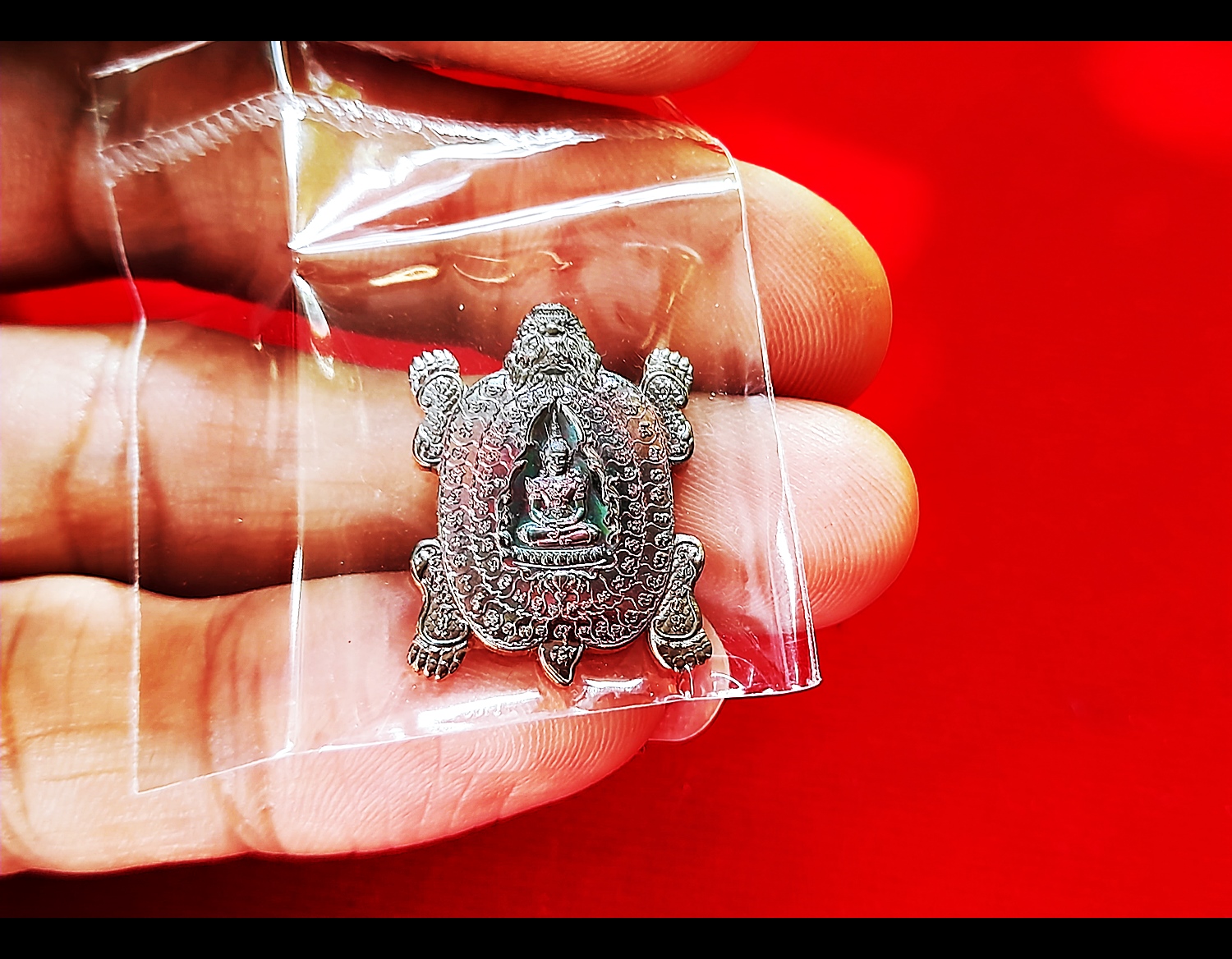 เหรียญสมเด็จองค์ปฐม ประทับ พญาเต่ามังกร หลัง ท้าวเวสสุวรรณ เนื้อทองแดง ผิวรุ้ง ปี2564 #รับประกันแท้ - หลวงพ่อเล็ก วัดท่าขนุน