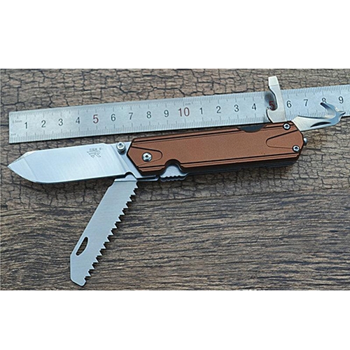 มีดพับ Sanrenmu 7117LUX-LY-T5 Pocket EDC Folding Knife Outdoor Multi Tool Toolkit (Bronze color)
