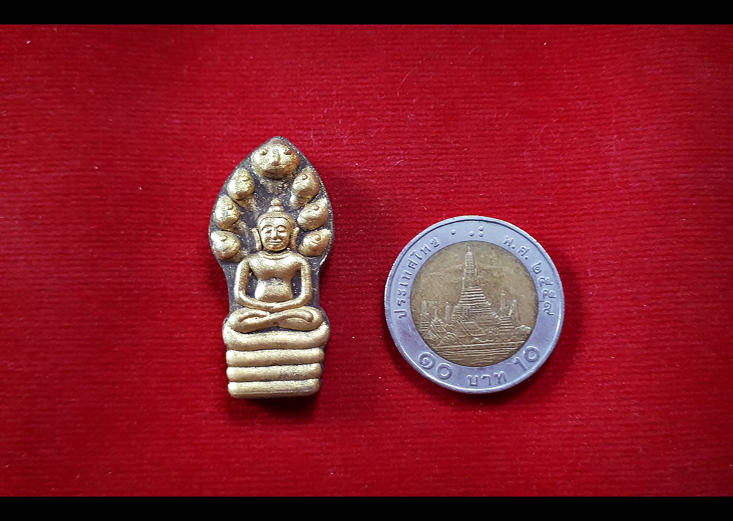 พระนาคปรก องค์ครู หลัง 3บรมครู(หลวงพ่อกวย หลวงปุ่ปรง หลวงปู่เย็น) - เนื้อผงจินดามณี ปี2556