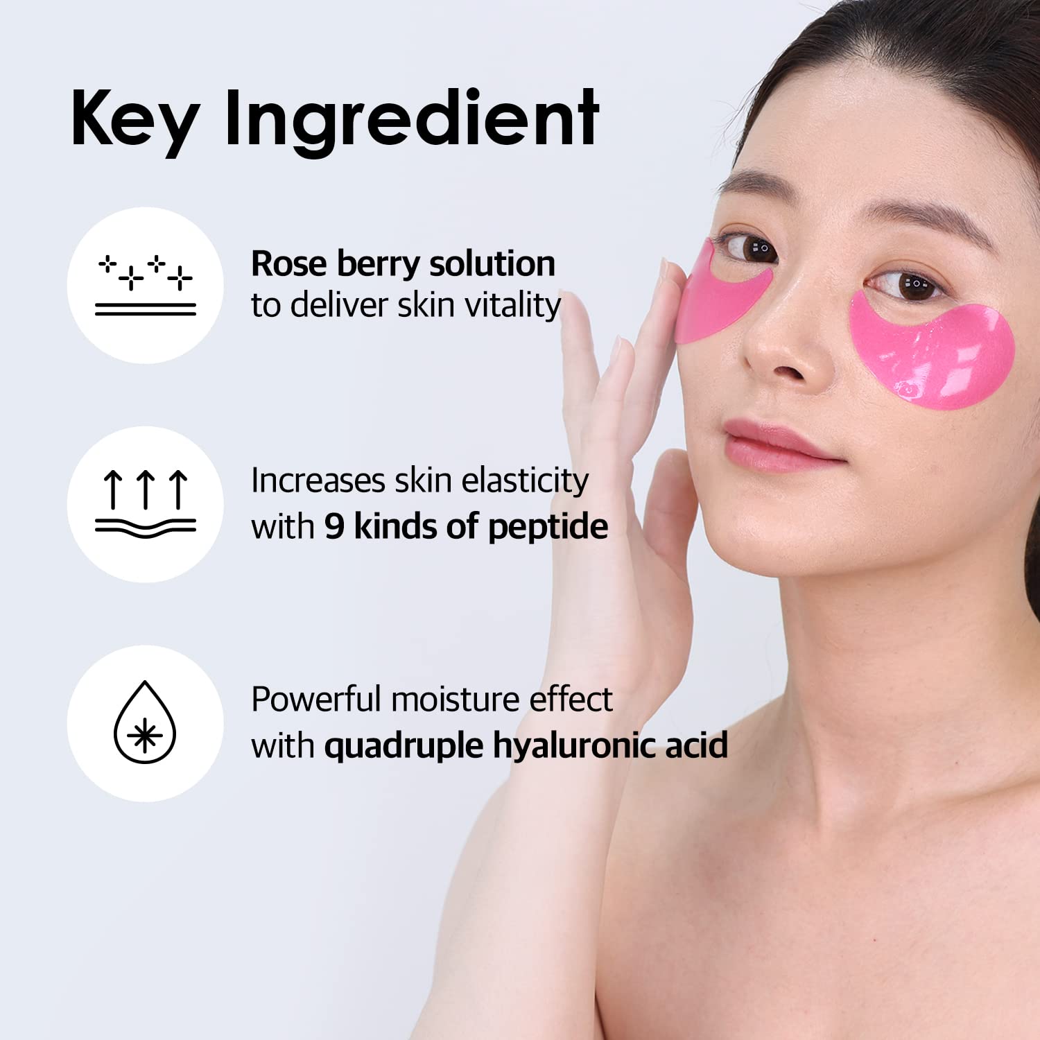 (กล่องชมพู สูตร Rose Peptide) Medi-Peel Hyaluron Peptide 9 Ampoule Eye Pactch 1.6g x 60ea มาส์กเจลลี่ชุ่มฉ่ำด้วยเปปไทด์ และฮยารูรอน ใช้เป็นมาส์กรอบดวงตา หรือเฉพาะจุดที่กังวลเช่น หว่างคิ้ว ร่องแก้ม ร่องน้ำหมาก และหว่างคิ้วได้เลยค่ะ