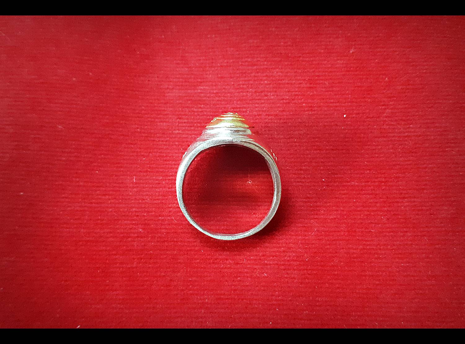 แหวนหัวนะโม กันอันตรายทั้งปวง หลวงปู่ทองสุข วัดโตนด เพชรบุรี (ขนาด56) รุ่นมหามงคลเศรษฐี ปี 2561