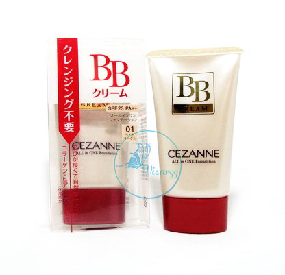 Cezanne All in One Foundation BB Cream SPF23 PA++ # 01 Light Ochre ผิวขาว พร้อมสรรพทั้งบีบีและกันแดดระหว่างวันค่ะ